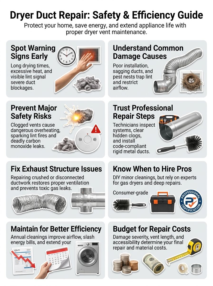 Comprehensive Guide to Dryer Duct Repair: Prioritizing Safety and Efficiency