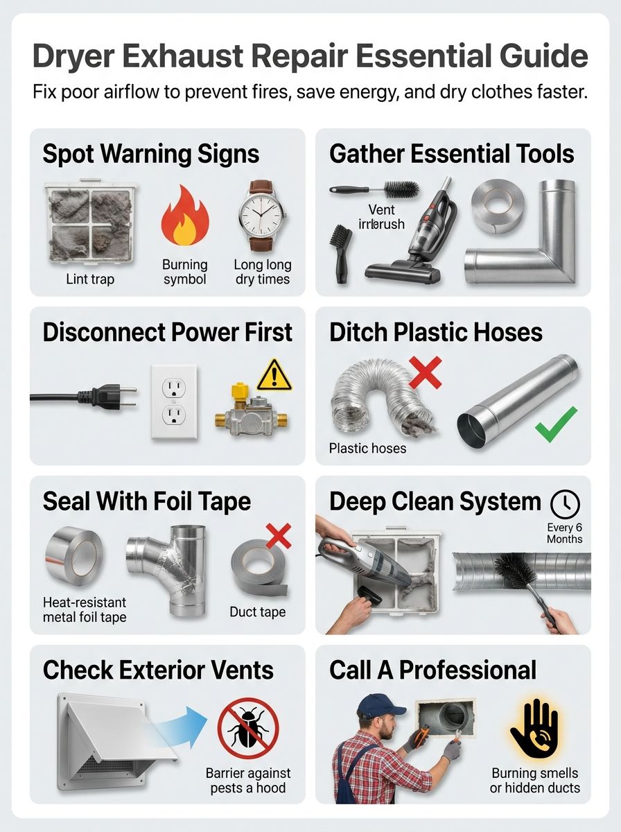 Dryer Exhaust Repair: An Essential Guide to Common Issues and Solutions