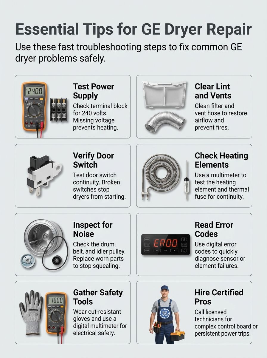 Essential Tips for Effective GE Dryer Repair: Troubleshooting and Solutions for Your GE Dryer Repair Needs